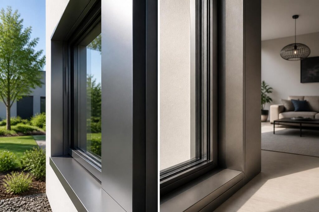 découvrez les différents habillages extérieurs et intérieurs pour l'encadrement de fenêtre en aluminium, essentiels pour allier esthétique et protection.
