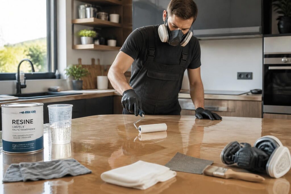 découvrez nos conseils pour peindre un plan de travail en résine et obtenir une finition durable, esthétique et résistante.