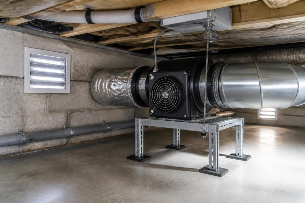 découvrez les exigences normatives essentielles pour une ventilation efficace des vides sanitaires avec nos conseils sur le choix et l'installation des ventilateurs adaptés.