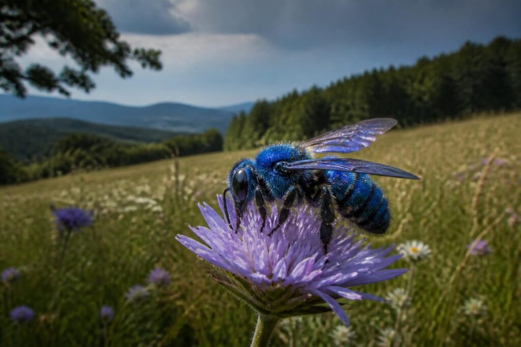 découvrez l'abeille bleue en france, ses caractéristiques uniques, sa rareté remarquable et les dangers potentiels qu'elle peut représenter pour l'écosystème local.