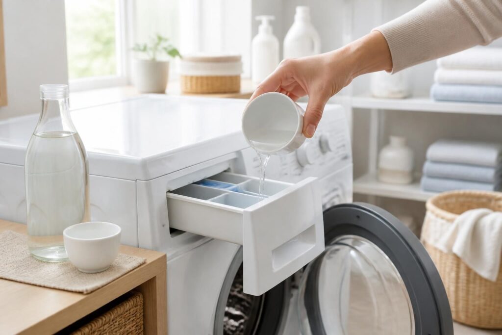 découvrez comment nettoyer efficacement votre machine à laver avec du vinaigre blanc pour éliminer les résidus, les mauvaises odeurs et prolonger sa durée de vie.