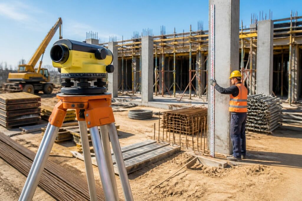 découvrez le fonctionnement et l'utilisation des niveaux optiques de chantier automatiques pour des mesures précises et efficaces sur vos chantiers.