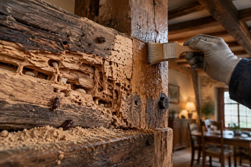 découvrez quels insectes mangent le bois dans la maison, comment repérer leurs dégâts et quels traitements choisir pour protéger votre logement.
