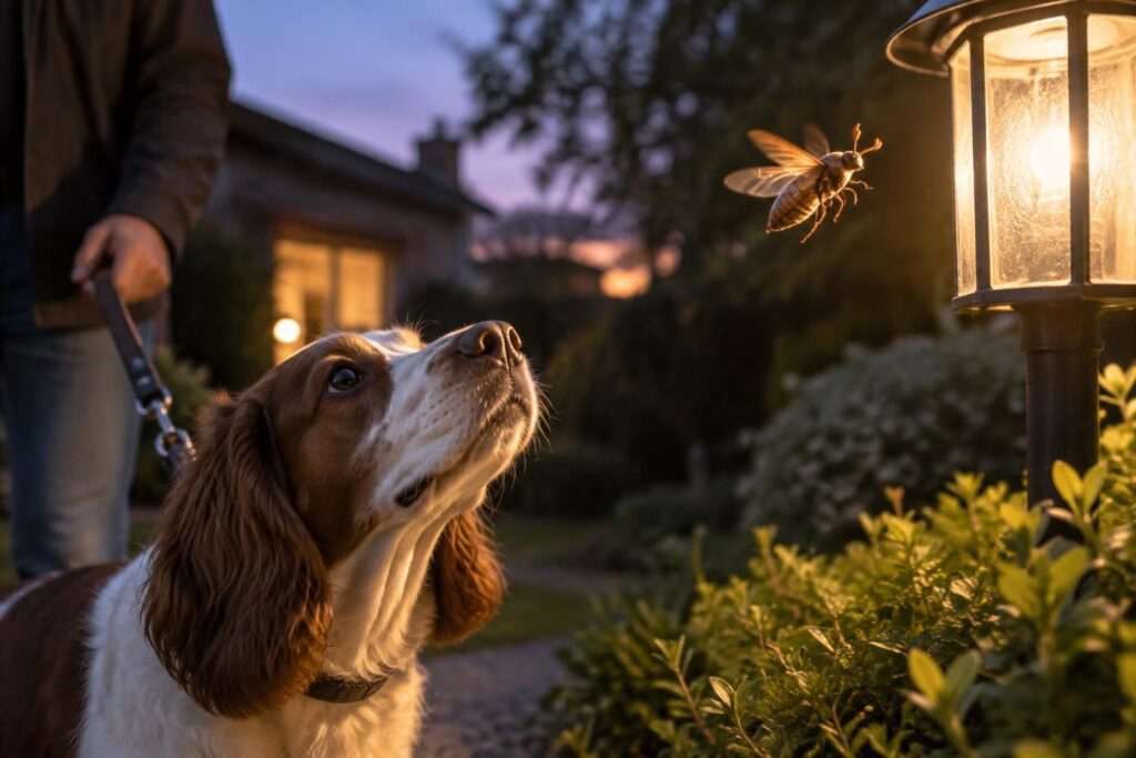 découvrez le comportement du hanneton volant, le bruit qu’il produit et les risques éventuels pour les chiens s’ils l’attrapent ou l’ingèrent.